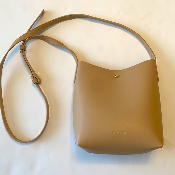 samara Bags Samara Shoulder Bag Vegan Leather Crossbody Mini Purse In Tan Poshmark